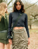 Afbeelding van Tuzifa Cropped Trui in Navy