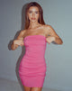 Afbeelding van Siria Bandeau Jurk in Neon Roze
