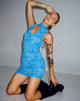 Afbeelding van Hertika Mini Dress in Gemengd Animal Flock Blauw