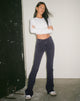 BEELD VAN Gerafelde jeans met lage taille in vintage zwart
