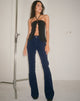 Afbeelding van Low Rise Bootleg Jeans in Cord Navy