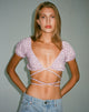 Afbeelding van Jiena Crop Top in Ditsy Rose Lilac