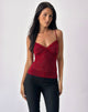 Afbeelding van Alcesta Cami Top in Heart Flock Maroon