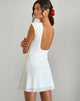 Afbeelding van Ambu Mini Dress in Floral Lace Ivory