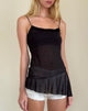 Afbeelding van Anastasia Mesh Ruffle Cami Top in Zwart