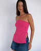 Afbeelding van Aravie Ruched Bandeau Top in Fandango Pink
