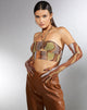 Afbeelding van MOTEL X IRIS Armelle Crop Top in aardetint