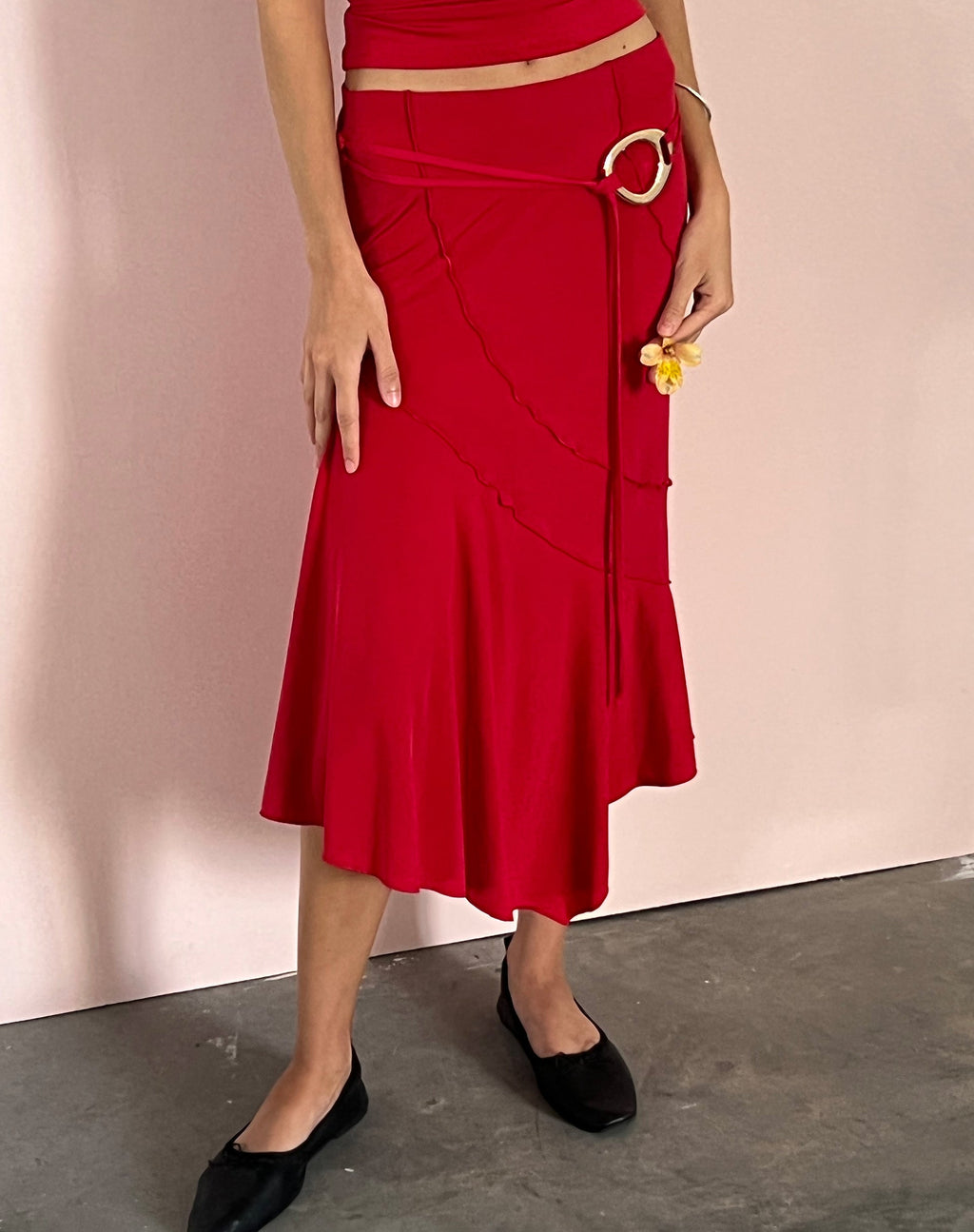 Kimiko Midi rok in Rood