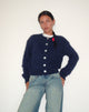 Afbeelding van Audrina Vest In Fluffy Knit Navy
