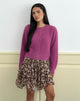 Afbeelding van Audrina Vest in Fluffy Knit Grape