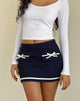 Afbeelding van Babeda Strik Minirok in Navy