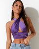 Bailta Crop Top in Satijn Paars