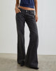 Afbeelding van Bell Bottom Low Rise Flare Jeans in Vintage Black
