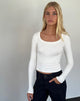 Afbeelding van Binlo Extra Lange Mouw Top in Wit