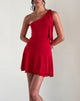 Afbeelding van Boone Mini Jurk met Schouder in Slinky Rood