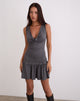 Afbeelding van Brani Studded Mini Dress in Charcoal Grey