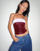 Afbeelding van Brylee Bandeau Crop Top in Wijnlila