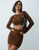 BEELD VAN Cajsa Crop Top in Cacao