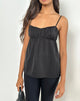 Afbeelding van Camden Longline Cami Top in Satijn Zwart