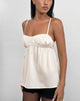Afbeelding van Camden Longline Cami Top in Satijn Ivoor