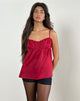 Afbeelding van Camden Longline Cami Top in Satijn Rood