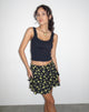 Afbeelding van Lowisa Frill Mini Rok in Boterbloem Zwart Geel