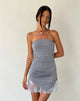 beeld van MOTEL X JACQUIE Carlie Bandeau Mini Dress in Slinky Grey