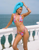Afbeelding van Cerry Bikinitop in Vage Bloem Blauw en Roze