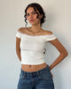 Afbeelding van Chacha Top in Off White Rib Kant