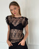 Afbeelding van Champel Top in Wild Rose Lace Zwart