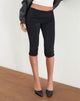 Afbeelding van Chantira Fold Over Capri Broek in Slinky Zwart