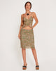 Afbeelding van Rajhu Mesh Midi rok in ton-sur-ton Paisley groen