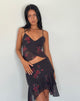 Afbeelding van Cojira Mesh Vlinder Top in Vintage Rozen Zwart