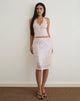 Afbeelding van Kavivi Midi rok in lovertjes babyroze