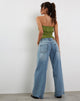 Afbeelding van Cove Bandeau Top in Crinkle Green Sweet Pea