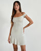 Afbeelding van Cynthia Mini Dress in Shimmer Rib Ivory