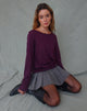 Afbeelding van Damon Baggy Top met lange mouwen in Oxblood Tissue Jersey
