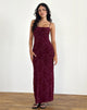 Afbeelding van Darsih Maxi Dress in Botanical Flower Maroon