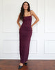 Afbeelding van Darsih Cami Maxi Dress in Paisley Kant Bourgondië
