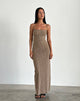Afbeelding van Darsih Maxi Dress in Daisy Flock Lichtbruin