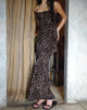 Afbeelding van Darsih Maxi Dress in Gevlokt Rar Luipaard