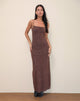 Afbeelding van Darsih Maxi Dress in Rar Leopard Flock Chocolade