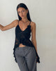 Afbeelding van Daytona Ruffle Top in Kant Zwart