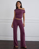 Afbeelding van Donika broek met studs in pruim