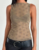 Afbeelding van Dudley Vest Top in Daisy Flock Lichtbruin