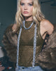 Afbeelding van Dudley Vest Top in gebreide lovertjes Olive