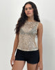 Afbeelding van Dudley Vest Top in Goud Pailletten Mesh