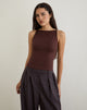 Afbeelding van Dudley Vest Top in Jersey Bittere Chocolade