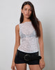 Afbeelding van Dudley Vest Top in Pailletten Gebreid Zilver