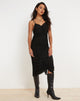 Afbeelding van Dulcia Midi Dress in Zwart